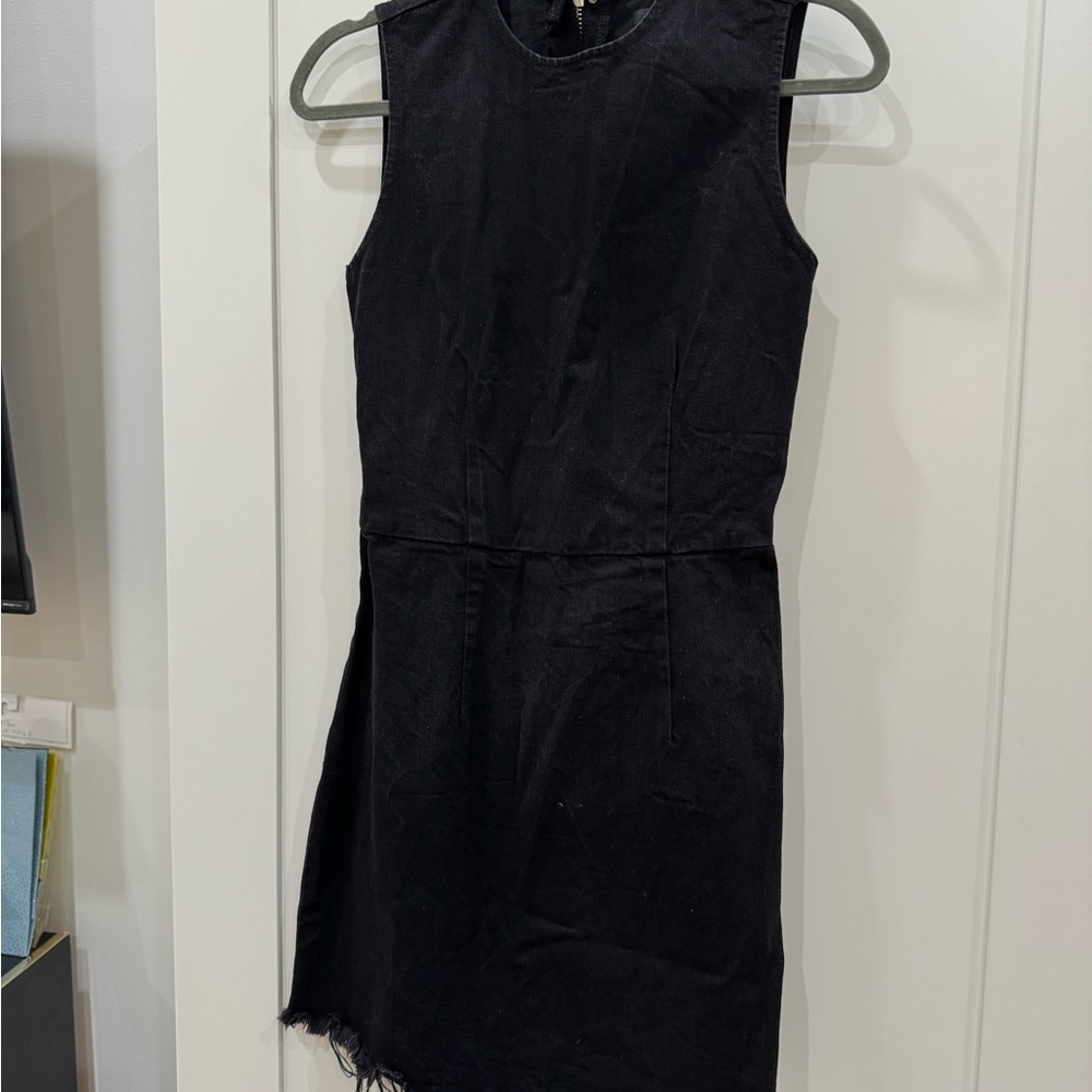 DENIM x ALEXANDER WANG Elegant Black Sleeveless Dress